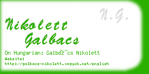 nikolett galbacs business card